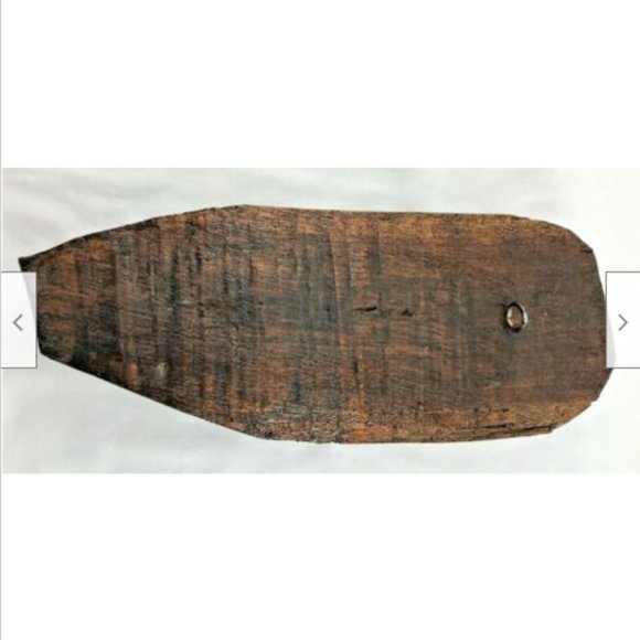 Hand Carved Dark Wood Face Wall Mounted Mask Tribal Folk Art Decor Bahamas - Picture 3 of 4